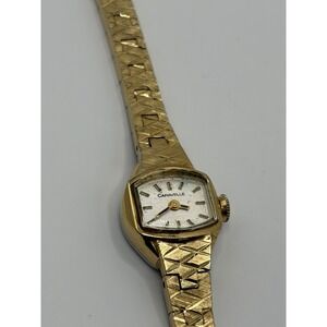 Bulova Caravelle Gold Tone Base Metal Bezel  Women's Mechanical Watch